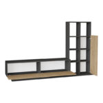 Damon living room set in natural-anthracite color 140x29.5x39.5cm - Слика 4