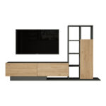 Damon living room set in natural-anthracite color 140x29.5x39.5cm - Слика 5