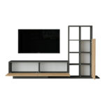 Damon living room set in natural-anthracite color 140x29.5x39.5cm - Слика 6