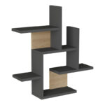 Ѕидна полица Nogara во природно-антрацит нијанса 62,6x14,5x66,2 см