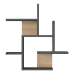 Nogara wall shelf in natural-anthracite shade 62.6x14.5x66.2cm - Слика 4