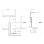 Nogara wall shelf in natural-anthracite shade 62.6x14.5x66.2cm - Слика 5