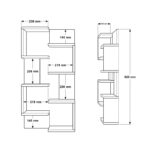 Pomar wall shelf in natural-white shade 47.2x14.5x92.5cm - Слика 5