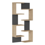 Pomar wall shelf in natural-anthracite shade 47.2x14.5x92.5cm