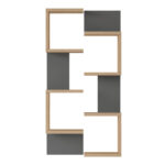 Pomar wall shelf in natural-anthracite shade 47.2x14.5x92.5cm - Image 4