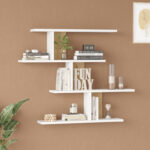 Zaka wall shelf in natural-white shade 98.7x14.5x78cm - Image 2