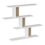 Zaka wall shelf in natural-white shade 98.7x14.5x78cm