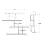 Zaka wall shelf in natural-white shade 98.7x14.5x78cm - Image 5
