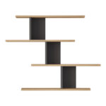 Zaka wall shelf in natural-anthracite shade 98.7x14.5x78cm - Image 4