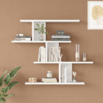 Zaka wall shelf in white shade 98.7x14.5x78cm - Слика 3