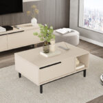 Coffee table Frixton in cappuccino color 90x60x37.5cm - Image 2