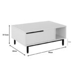 Coffee table Frixton in cappuccino color 90x60x37.5cm - Image 4
