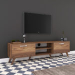 Tv unit Sabian in walnut 180x35x48,5cm - Слика 2