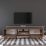 Tv unit Sabian in walnut 180x35x48,5cm - Слика 6