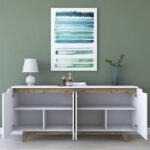 Buffet Rafaelo walnut-white 180x45x78,5cm - Слика 5