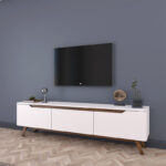 TV unit Kasandra white walnut 180x35x48,5cm - Слика 2