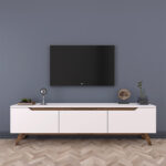 TV unit Kasandra white walnut 180x35x48,5cm - Слика 4