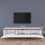 TV unit Kasandra white walnut 180x35x48,5cm - Слика 6