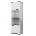 Kitchen cabinet with shelves Rowan white-walnut 60x42x182cm