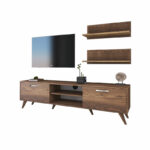 Tv unit Jasmine in walnut color 80x35x48.5cm