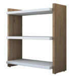 Wall shelf unit Anthia walnut-white 43.5x15x45cm - Слика 4