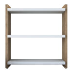Wall shelf unit Anthia walnut-white 43.5x15x45cm - Слика 5