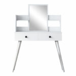 Dressing table with mirror Rainy white 90x38.2x111.8cm - Слика 3