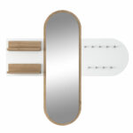 Wall hanger Baunty with mirror white-walnut125x2x122cm - Слика 3