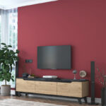 TV unit Kasandra black marble imitation-walnut 180x35x48.3cm - Слика 3