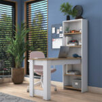 Work desk-shelf unit Pawl walnut 120x53.8x153.5cm - Слика 2