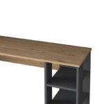 Work desk-shelf unit Goldie anthrasite-natural 160x45x161.8cm - Слика 5