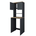 Laundry cabinet Rasmus anthracite-natural 65x60x183.6cm - Image 6