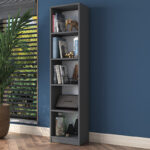 Bookcase Goldie anthracite-white 40x25x161.80 cm - Слика 2
