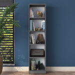 Bookcase Goldie anthracite-white 40x25x161.80 cm - Слика 3
