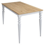 Dining table Rosette natural-white 120x70x73.8cm