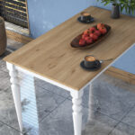 Dining table Rosette natural-white 120x70x73.8cm - Image 3