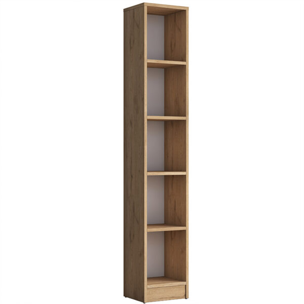 Bookcase Goldie walnut-white 30x25x170 cm