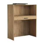 Reception desk Zowel με led melamine natural-dark grey 90x40x110cm