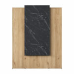 Reception desk Zowel με led melamine natural-dark grey 90x40x110cm - Image 5