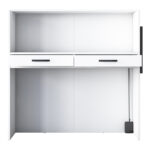 Reception desk Triana melamine white-dark grey 110x40x110cm - Слика 5