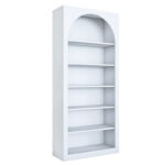 Bookcase Zoel white melamine 80x31.5x180cm