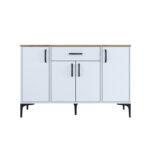 Buffet Ubron white-walnut melamine 120x40x78.6cm - Image 3
