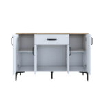 Buffet Ubron white-walnut melamine 120x40x78.6cm - Image 4