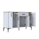 Buffet Ubron white-walnut melamine 120x40x78.6cm - Image 5