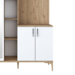 Entrance furniture Zozmo walnut-white melamine 120x37.5x198.6cm - Image 6