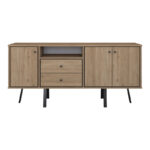 Buffet Derbio walnut melamine-dark grey metal leg 180x45x83.6cm - Слика 4