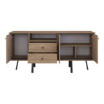Buffet Derbio walnut melamine-dark grey metal leg 180x45x83.6cm - Слика 5