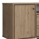 Buffet Derbio walnut melamine-dark grey metal leg 180x45x83.6cm - Слика 6