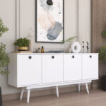 Buffet Salonde white melamine-white pp leg 180x40x82.6cm - Слика 2