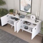 Buffet Salonde white melamine-white pp leg 180x40x82.6cm - Слика 3
